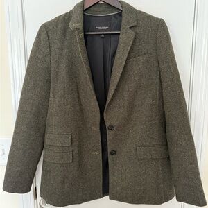 Banana Republic Khaki Tweed Blazer